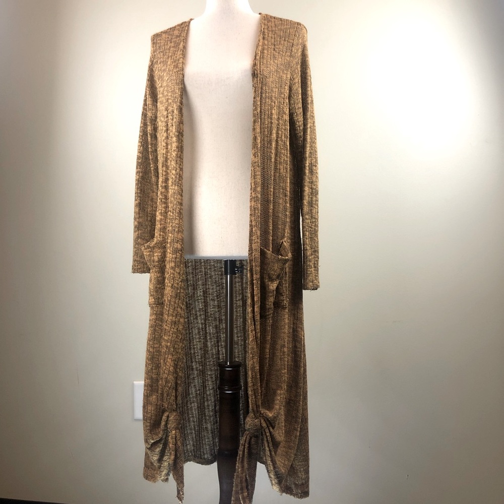 Lularoe Long Sleeve Duster Cardigan Brown M
